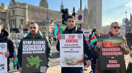Londonda Ermənistanın Azərbaycanın faydalı qazıntı yataqlarını qanunsuz istismarına etiraz
