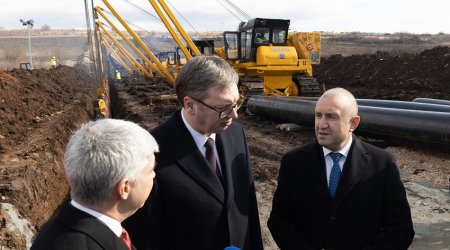 Presidents of Bulgaria, Serbia view construction of gas pipeline to pump Azerbaijani gas