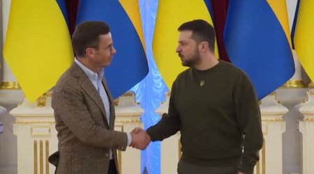 İsveçin baş naziri Ukraynaya gəldi