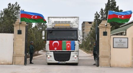 Azərbaycan Türkiyəyə növbəti dəfə humanitar yardım göndərib