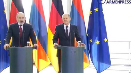 Şolz Ermənistanla Azərbaycan arasında fikir ayrılıqlarının aradan qaldırılmasına çağırıb