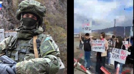 Xocalıda etiraz- Sülhməramlıların yolunu bağladılar-VİDEO