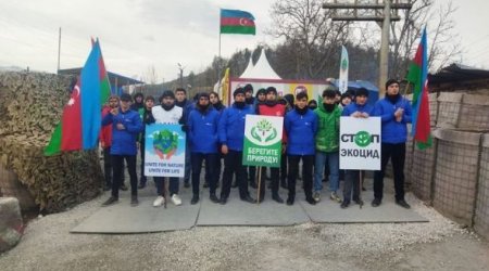 “Ekoloji cinayətə son” - Xankəndi-Laçın yolunda etiraz aksiyası 91 gündür davam edir