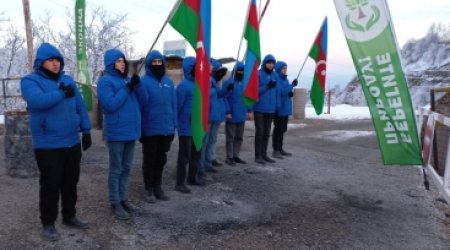 Xankəndi-Laçın yolu: aksiya iştirakçıları 103 gündür dünya ictimaiyyətinə çağırışlar edir