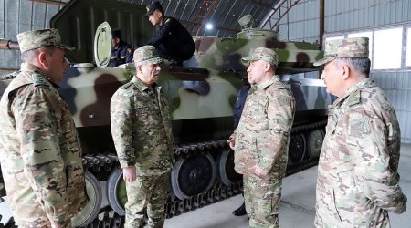 Гасанов провел смотр нововведенных в эксплуатацию военных объектов на освобожденных территориях Азербайджана