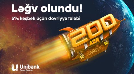 Unibank kartlarında 200 AZN dövriyyə tələbi ləğv edildi