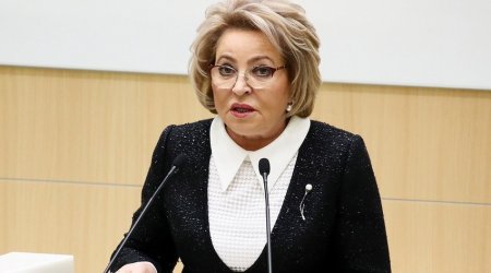 Matviyenko: Russia hopes for soonest conclusion of peace treaty between Yerevan and Baku