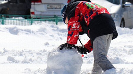 Qazaxıstanda qar yağıb -FOTOLAR