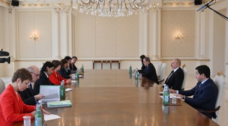 İlham Əliyev Fransanın Avropa və xarici işlər nazirini qəbul edib