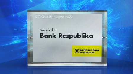 Bank Respublika Raiffeisen Bank tərəfindən “RBI STP Quality Award 2022” mükafatına layiq görüldü