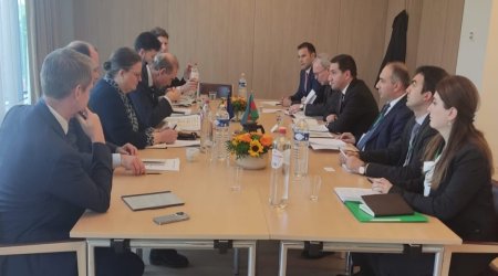 Hikmət Hacıyev IV Aİ-Azərbaycan Təhlükəsizlik Dialoqu çərçivəsində görüş keçirib - FOTO