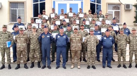 Hərbi Hava Qüvvələrində təkmilləşdirmə kursunun ilk buraxılış mərasimi keçirilib