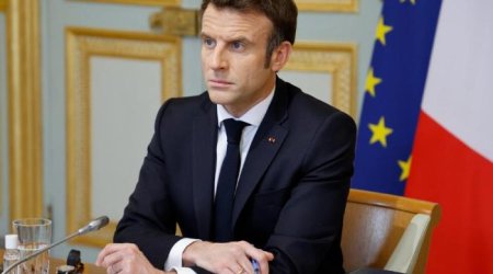 Azərbaycan XİN Makronun bəyanatına reaksiya verib