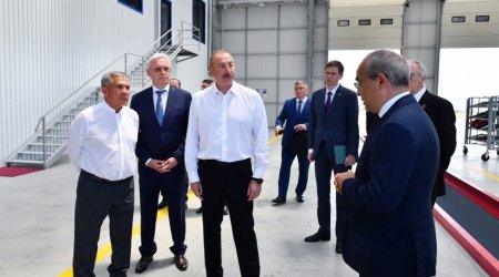 Раис Татарстана и президент Азербайджана отбыли из Зангиланского международного аэропорта в Баку
