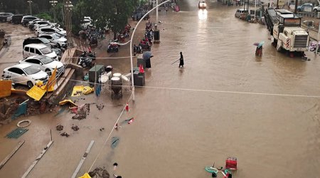 Çində daşqın səbəbindən 2400 insan təxliyə edilib