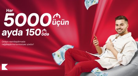 Получите 5000 AZN всего за 150 AZN в месяц с удобным кредитом Kapital Bank