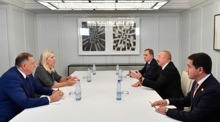Президент Ильхам Алиев встретился с членом Президиума и президентом Республики Сербской Боснии и Герцеговины
