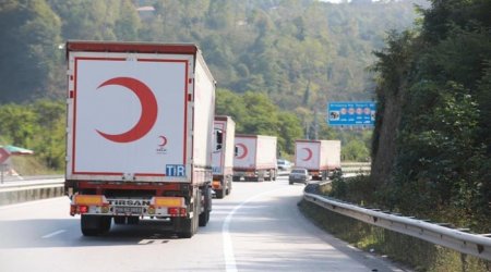 Bakıdan yola salınan humanitar yardım Ağdam-Xankəndi yoluna çatıb - Yenilənib