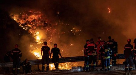 Yunanıstanda baş verən meşə yanğınları Aİ tarixində ən böyük yanğına çevrilib
