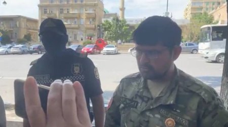 Qarabağ qazisi ƏƏSMN qarşısında etiraz edib-  VİDEO