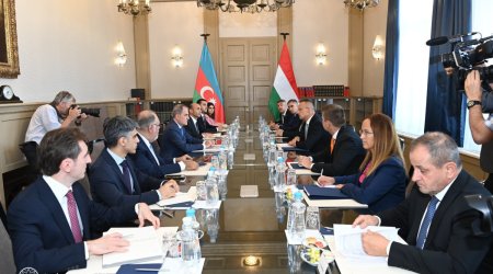 Ceyhun Bayramov Macarıstanın xarici işlər və ticarət naziri ilə görüşüb