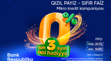 Банк Республика запустил кампанию по микрокредитам «Золотая осень - Ноль процентов»