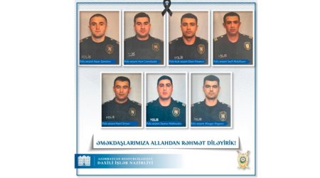 Photos of police officers killed in terrorist attack in Khojavand and road accident in Fuzuli published