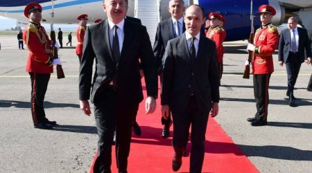Президент Ильхам Алиев прибыл с рабочим визитом в Грузию