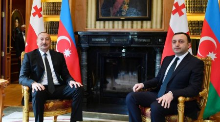 Состоялась встреча президента Ильхама Алиева с премьер-министром Грузии Ираклием Гарибашвили один на один - Обновлено