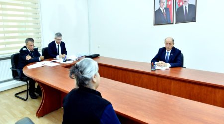 Ədliyyə naziri Şəkidə vətəndaşları qəbul edib