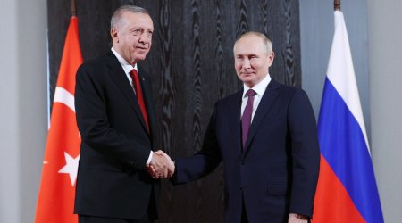 Ərdoğan və Putin İsrail-Fələstin münaqişəsini müzakirə edib