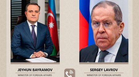 Ceyhun Bayramovla Sergey Lavrov Tehran görüşünün nəticələrini müzakirə ediblər - Yenilənib