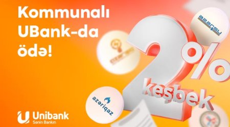 Kommunal ödənişlərinizi Unibank mobil tətbiqində edin və qazanın