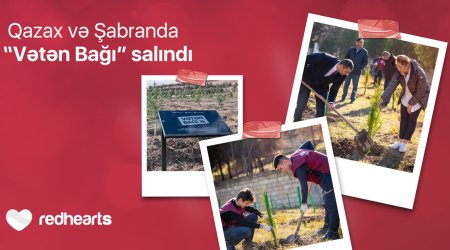Qırmızı Ürəklər Fondunun dəstəyi ilə Qazax və Şabran rayonlarında “Vətən Bağı” salındı