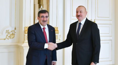 Prezident Türkiyənin vitse-prezidenti Cevdet Yılmazı qəbul edib
