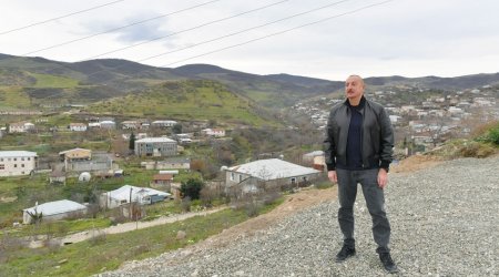 Ilham Aliyev visits village of Khanabad in Khojaly district