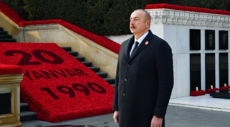 Президент Ильхам Алиев посетил Шехидляр хиябаны