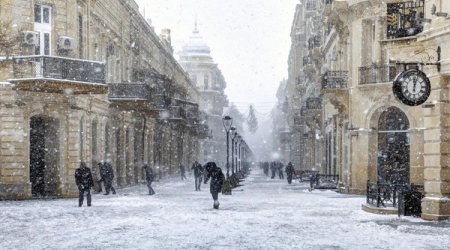 Snow forecasted in Baku tomorrow