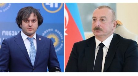 Президент Ильхам Алиев поздравил премьер-министра Грузии