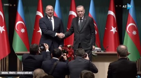 Azərbaycan-Türkiyə prezidentləri mətbuata bəyanatlarla çıxış ediblər
