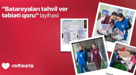 “Batareyaları təhvil ver, təbiəti qoru” layihəsi çərçivəsində 1362 kq batareya toplanıb