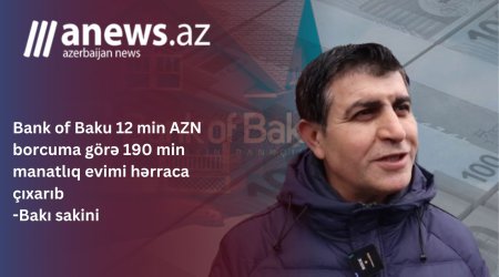 Evi bank tərəfindən hərraca qoyulan vətəndaş etiraz aksiyası keçirib - VİDEO