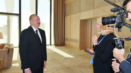 Ильхам Алиев дал интервью телеканалу «Евроньюс»