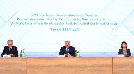 COP29 ilə əlaqədar Təşkilat Komitəsinin ikinci iclası keçirilib