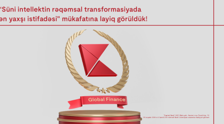 Kapital Bank был удостоен награды от Global Finance за “Лучшее применение искусственного интеллекта в цифровой трансформации”