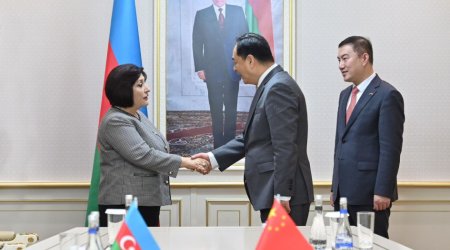 Sahibə Qafarova Çin nümayəndələri ilə görüşüb