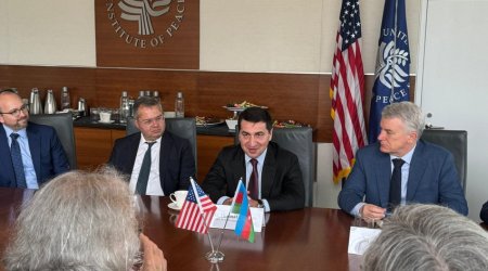 Hikmət Hacıyev ABŞ Sülh İnstitutunda: Azərbaycan-Amerika tərəfdaşlığını müzakirə etdi