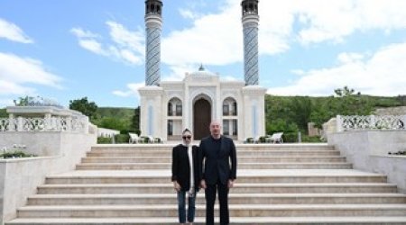 Prezident və xanımı Zəngilan məscidinin açılışında iştirak ediblər - Yenilənib