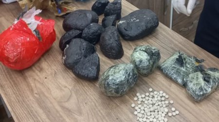 Полиция Билясувара изъяла у наркокурьера внушительную партию запрещенных веществ