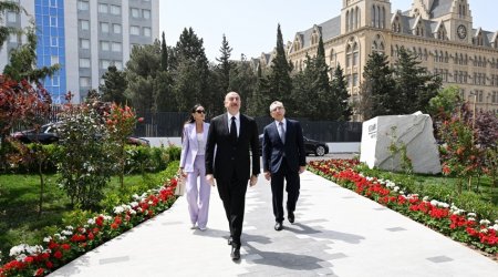 Prezident və xanımı Botanika İnstitutunun yeni binasının açılışında iştirak edib